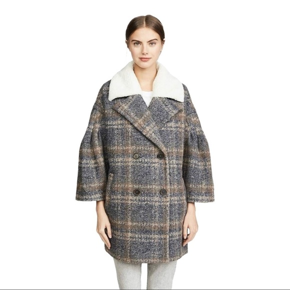 Joie Angalica Midnight Color Wool Blend Coat Med. - Picture 13 of 13